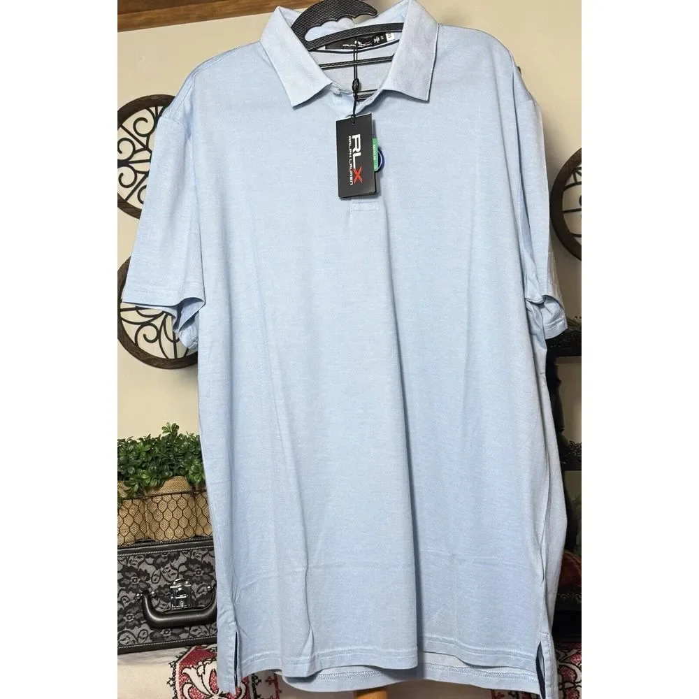 Ralph Lauren RLX NWT$110 & Polo Men's XL Shirt Blues Golf Casual‎ Work Set Of 2